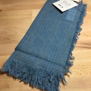 Anais & I Blue Frayed Scarf